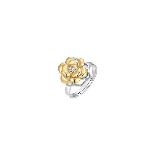 Luca Barra - ANELLO DONNA IN ACCIAIO IP GOLD ROSA GIREVOLE