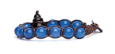 TAMASHII Bracciali Shungite con Agata blu
