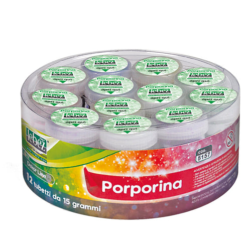 Assortimento 12 Tubetti Porporina 15Gr Assortiti Lebez