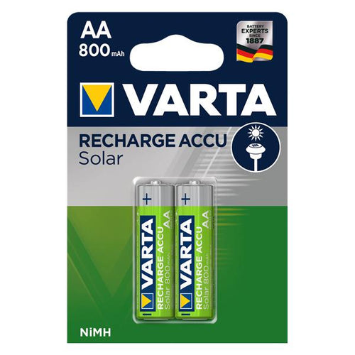 Confezione 2 batterie Ricaricabili STILO Varta Recharge Accu Solar AA - Tipo Stilo AA - 800 mah