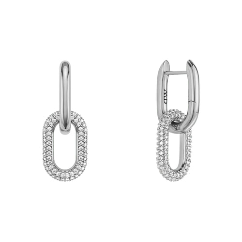 Daniel Wellington - Orecchini Crystal Link Silver