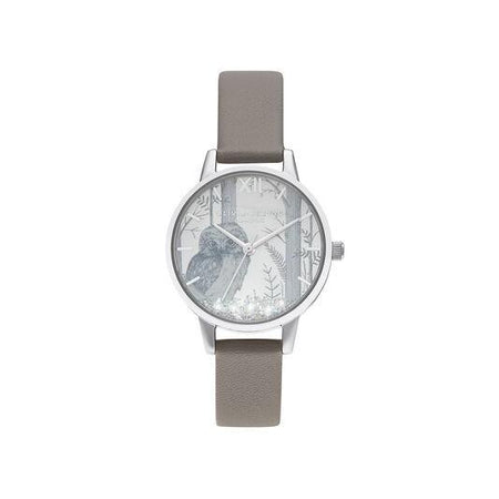 Olivia Burton Orologio Snow Globe Vegan London Gray & Silver