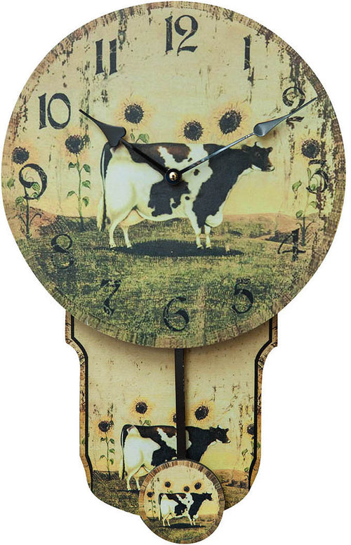 Biscottini Orologio pendolo da appendere Biscottini legno MDF 29x5x45 a batteria