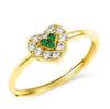 Evideence -  ANELLO ARGENTO 925 GOLD ZIRCONI BIANCHI E PIETRE SMERALDO