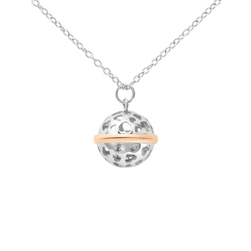 Stroili - Collana Chiama Angeli Lady Code Acciaio Bicolore Bianco / Rosa