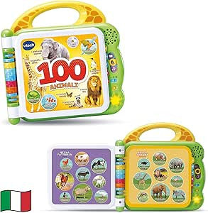 Vtech - Libro illustrato bilingue 100 animali