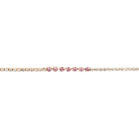 Stroili - Bracciale Tennis Romantic Shine Metallo Rosa Cristallo