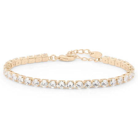 Stroili - Bracciale Tennis Romantic Shine Metallo Rosa Cristallo