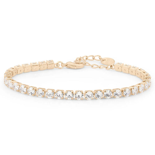 Stroili - Bracciale Tennis Romantic Shine Metallo Rosa Cristallo