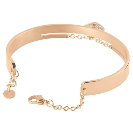 Stroili - Bracciale Lady Message Acciaio Rosa Cristallo