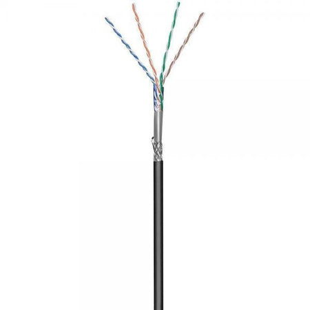 Matassa SF/UTP Cavo Cat.5E CCA 100m Rigido da Esterno Nero