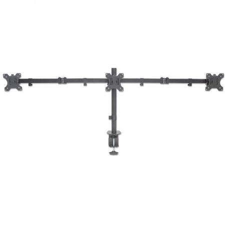 Supporto da Scrivania per 3 Monitor 13-27'' con Morsetto