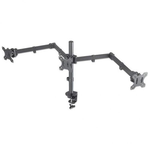 Supporto da Scrivania per 3 Monitor 13-27'' con Morsetto