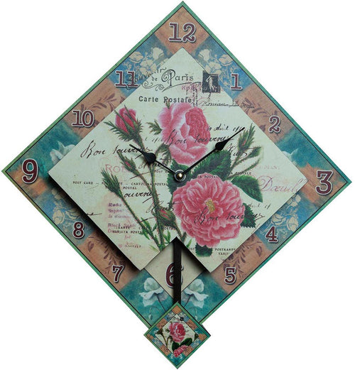 Biscottini Orologio pendolo Biscottini da appendere legno MDF meccanismo batteria 30x5.5x30