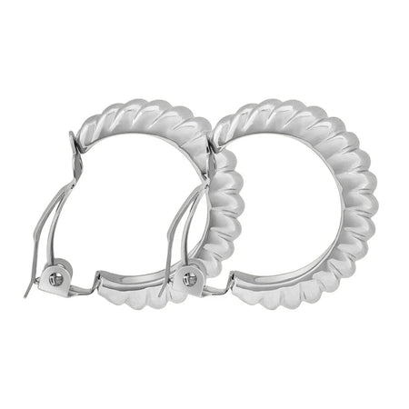 Stroili - Orecchini A Cerchio Lady Code Acciaio