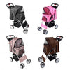 Passeggino Per Cani Cane Pieghevole Buggy Trasportino Con Zip Traspirante Lavabile