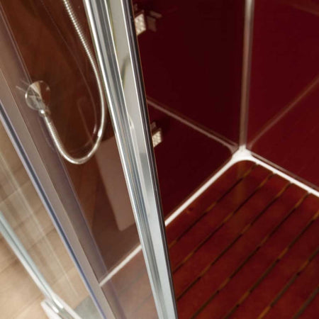 Cabina doccia multifunzione semicircolare con idromassaggio 80x80 Smeralda