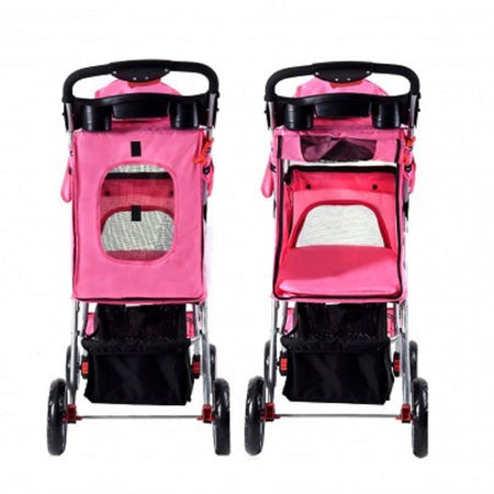 Passeggino Per Cani Cane Pieghevole Buggy Trasportino Con Zip Traspirante Lavabile