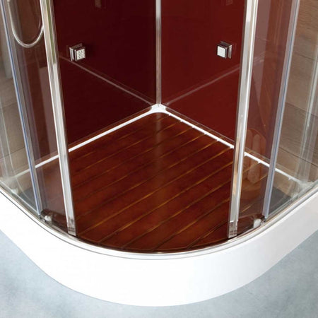 Cabina doccia multifunzione semicircolare con idromassaggio 80x80 Smeralda