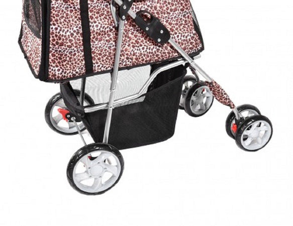 Passeggino Per Cani Cane Pieghevole Buggy Trasportino Con Zip Traspirante Lavabile