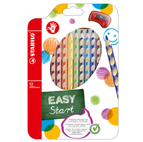 Astuccio 12 Pastelli Colorati Easycolor Per Destrorsi Stabilo