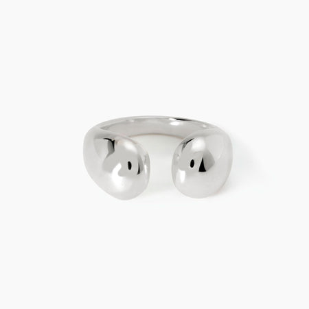 Mabina -   Anello chunky aperto in argento Buonumore