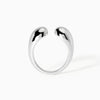 Mabina -   Anello chunky aperto in argento Buonumore