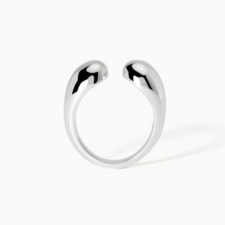 Mabina -   Anello chunky aperto in argento Buonumore