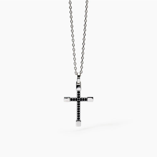 Mabina - Collana in argento con croce zirconi MYSTICAL