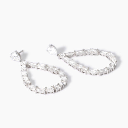 Mabina - Orecchini in argento a goccia con zirconi LUXURY