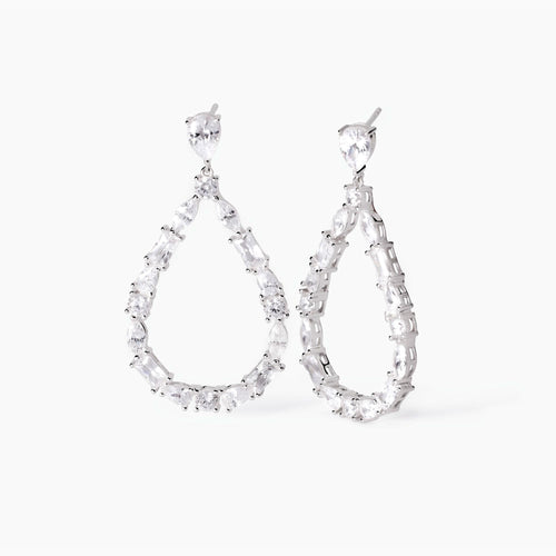 Mabina - Orecchini in argento a goccia con zirconi LUXURY