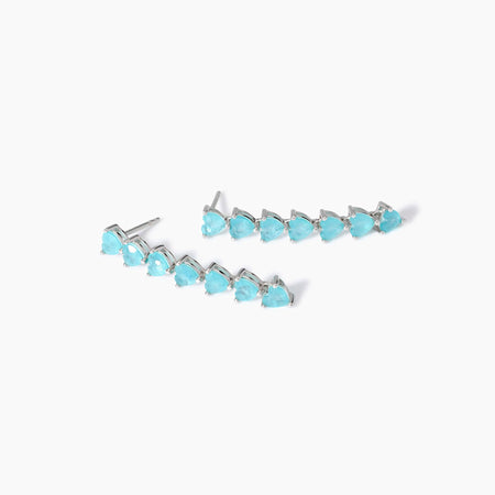 Mabina - Orecchini tennis con fusion stone glass azzurro NON SARÀ UN'AVVENTURA
