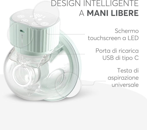 KikkaBoo - Tiralatte Elettrico Indossabile Portatile NOA