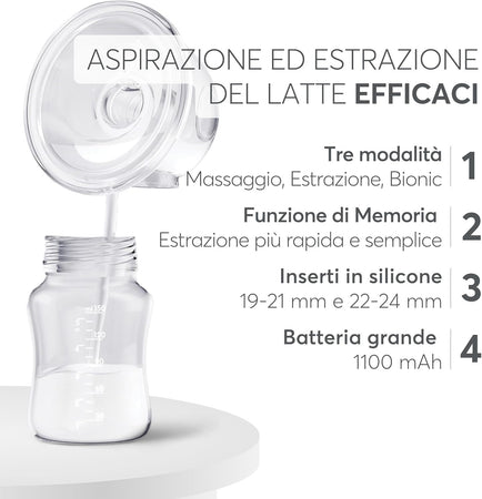 KikkaBoo - Tiralatte Elettrico Indossabile Portatile NOA