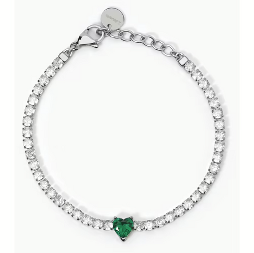 2Jewels -  Bracciale in acciaio 316L zirconi