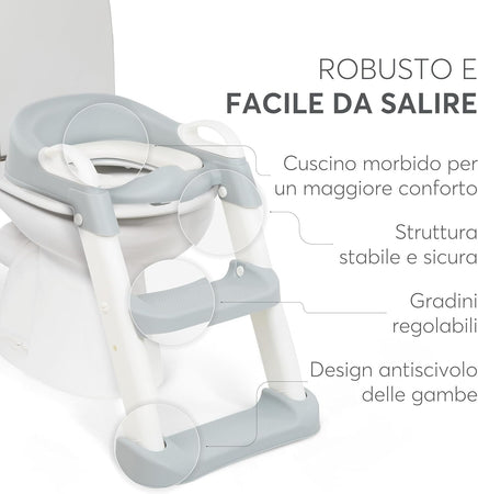 Kikkaboo - Riduttore WC bambini con scaletta LEA