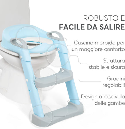 Kikkaboo - Riduttore WC bambini con scaletta LEA
