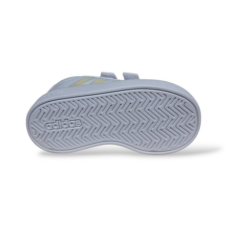 Sneakers bambina Adidas Grand Court 3.0 bianco cangiante pelle