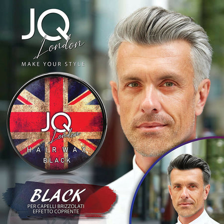 Cera Capelli Uomo Professionale JoyQube Black – Cera Modellante Colorante Effetto Coprente Capelli Bianchi, Tenuta Media Opaca, Styling Naturale Profumato, Non Ungente, Made in Italy