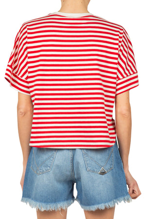 SOLOTRE Solotre - T-shirt - 450756 - Panna/Rosso da donna