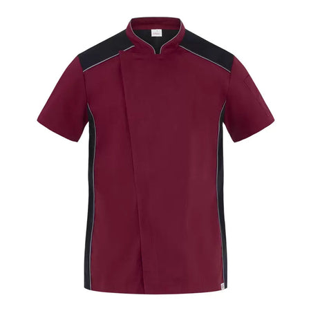 Giacca Cuoco Omar Bordeaux con Profili Giacca Chef Manica Corta