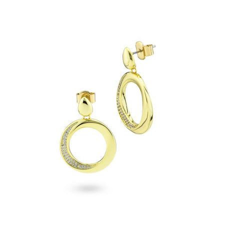 Boccadamo - Orecchini placcati oro giallo con pendente di pavè di zirconi