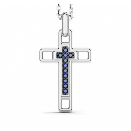 Zancan - Collana croce in argento con pietre naturali