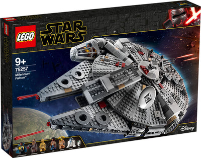Lego star wars 75257 millennium falcon, modellino da costruire con 7 personaggi, collezione: lascesa di skywalker - LEGO0000437