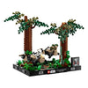 Lego 75353 star wars diorama inseguimento con lo speeder su endor con luke skywalker, principessa leia e scout trooper