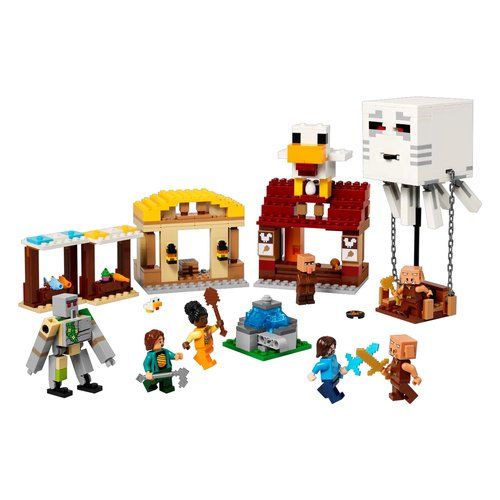 Attacco al villaggio del ghast-pallone lego 21273 minecraft