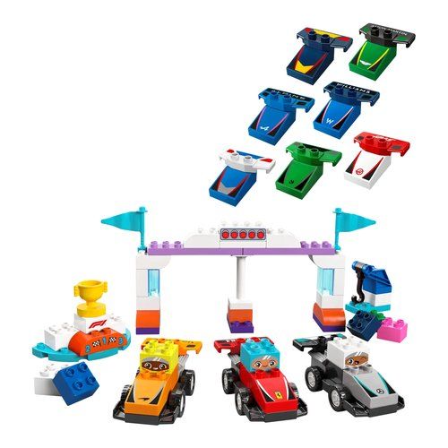 Auto da corsa e piloti team f1 lego 10445 duplo formula1