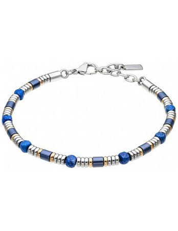 Zancan - Bracciale Uomo in acciaio e lapislazzulo