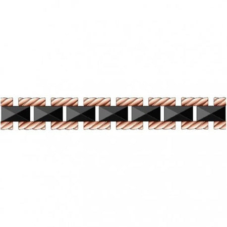 Zancan - Bracciale Uomo HiTeck Rosato e Ceramica Nera