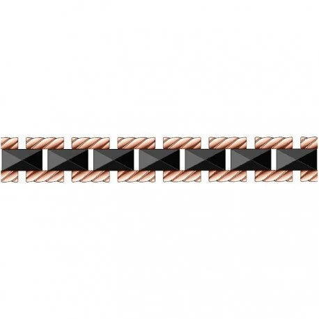 Zancan - Bracciale Uomo HiTeck Rosato e Ceramica Nera